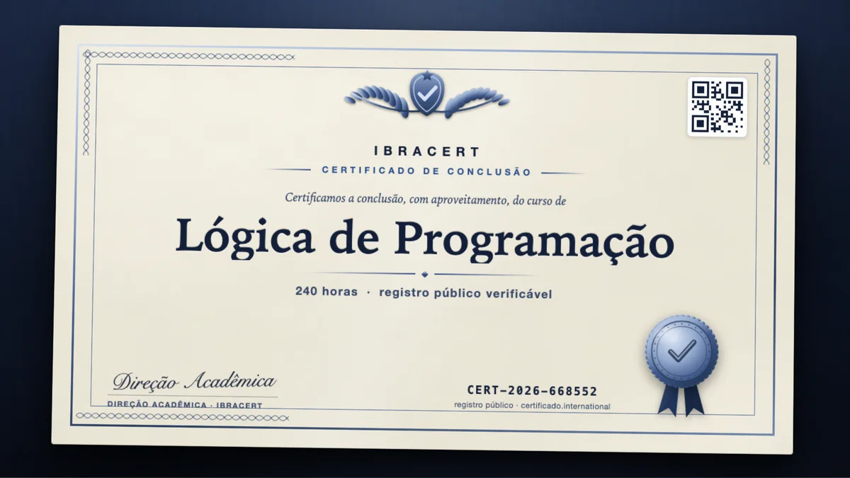 Capa do curso Lógica de Programação