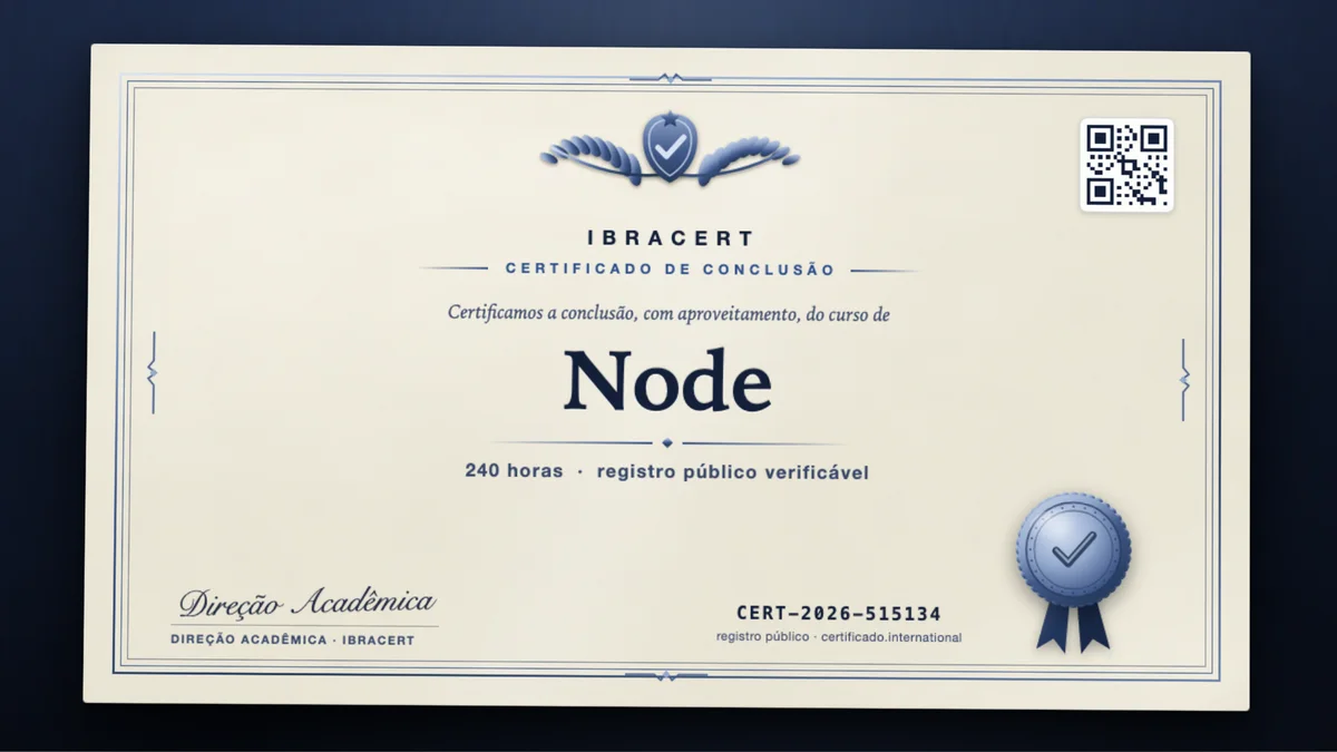 Capa do curso Node