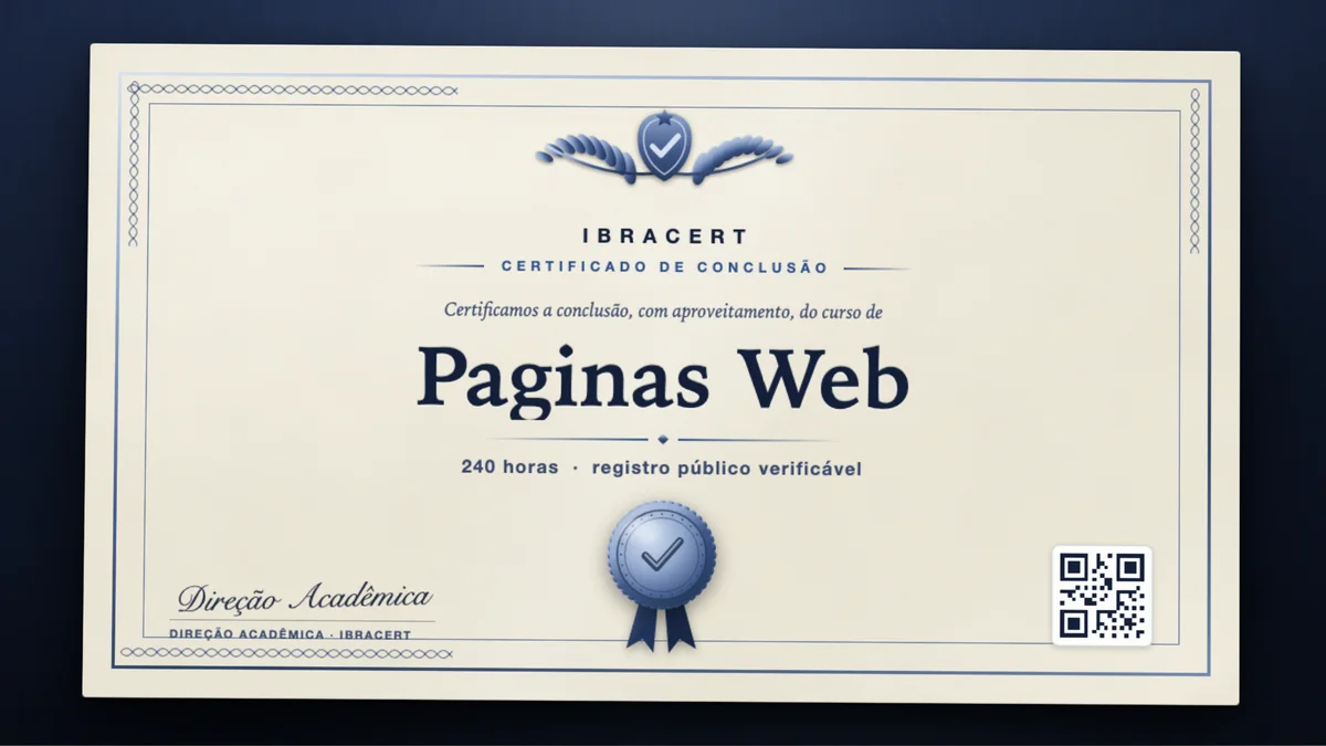 Capa do curso Paginas Web