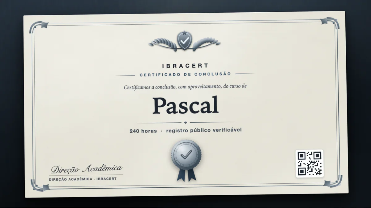 Capa do curso Pascal