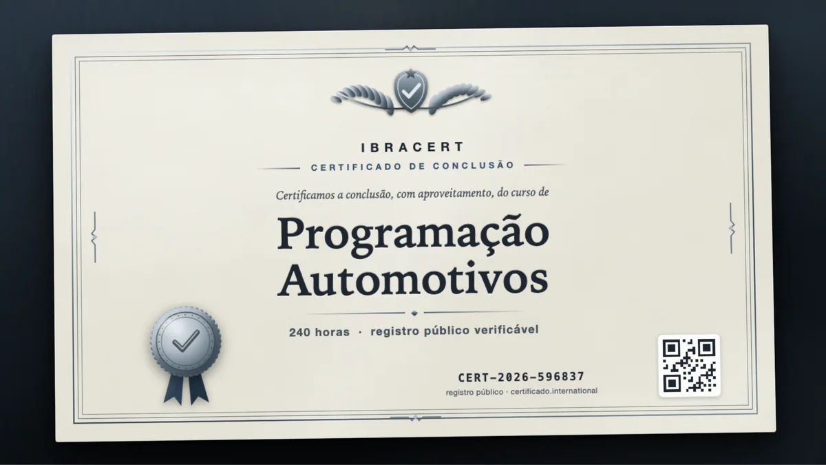Capa do curso Programação Automotivos
