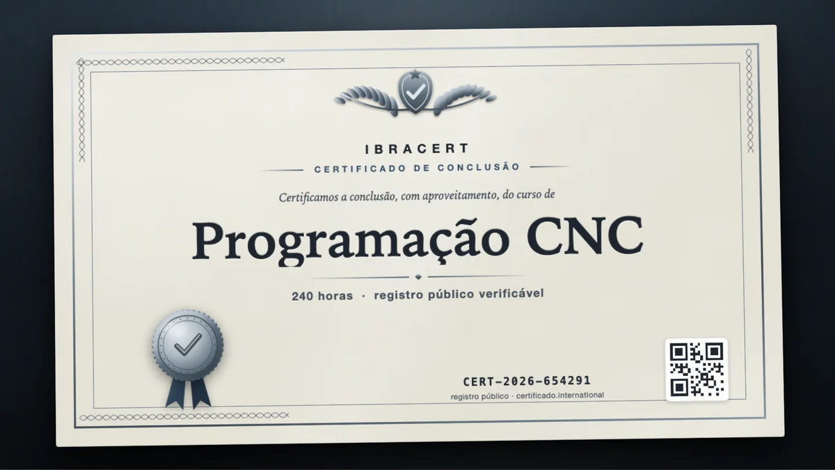Capa do curso Programação CNC
