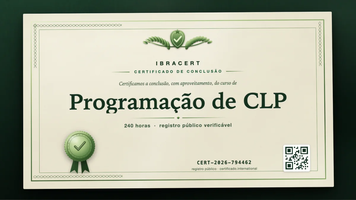 Capa do curso Programação de CLP
