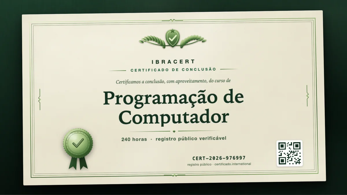 Capa do curso Programação de Computador