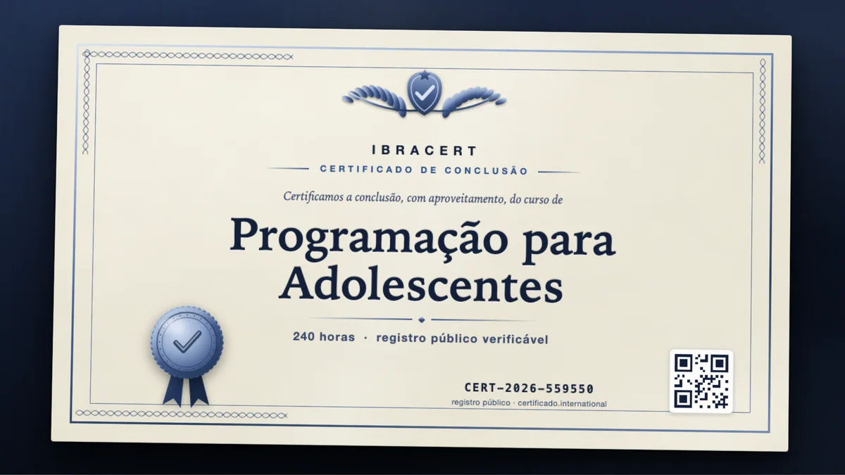 Capa do curso Programação para Adolescentes