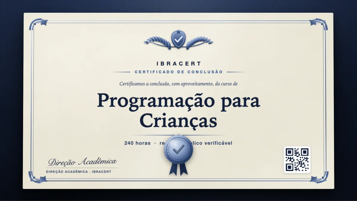 Capa do curso Programação para Crianças