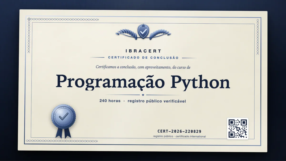 Capa do curso Programação Python