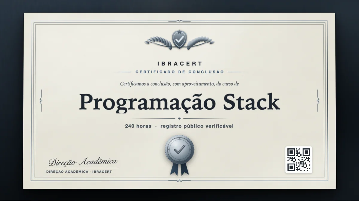 Capa do curso Programação Stack