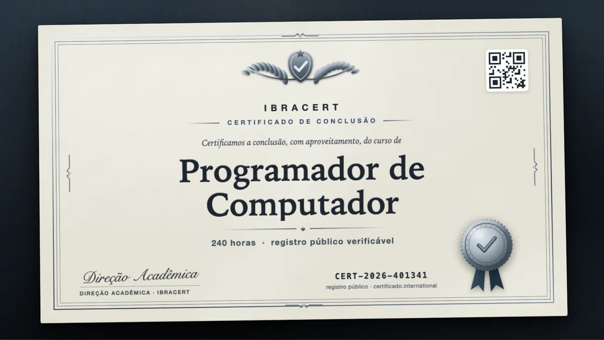 Capa do curso Programador de Computador