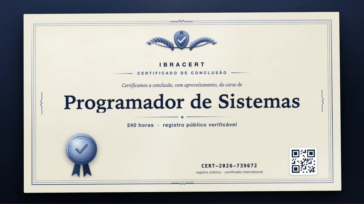 Capa do curso Programador de Sistemas