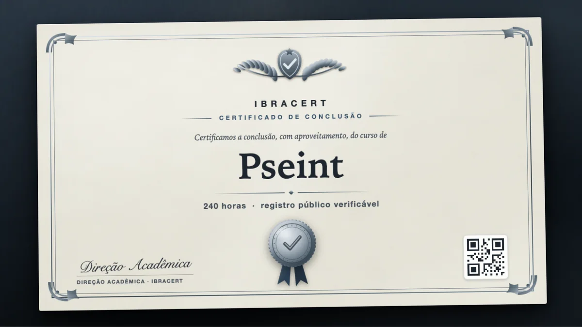 Capa do curso Pseint