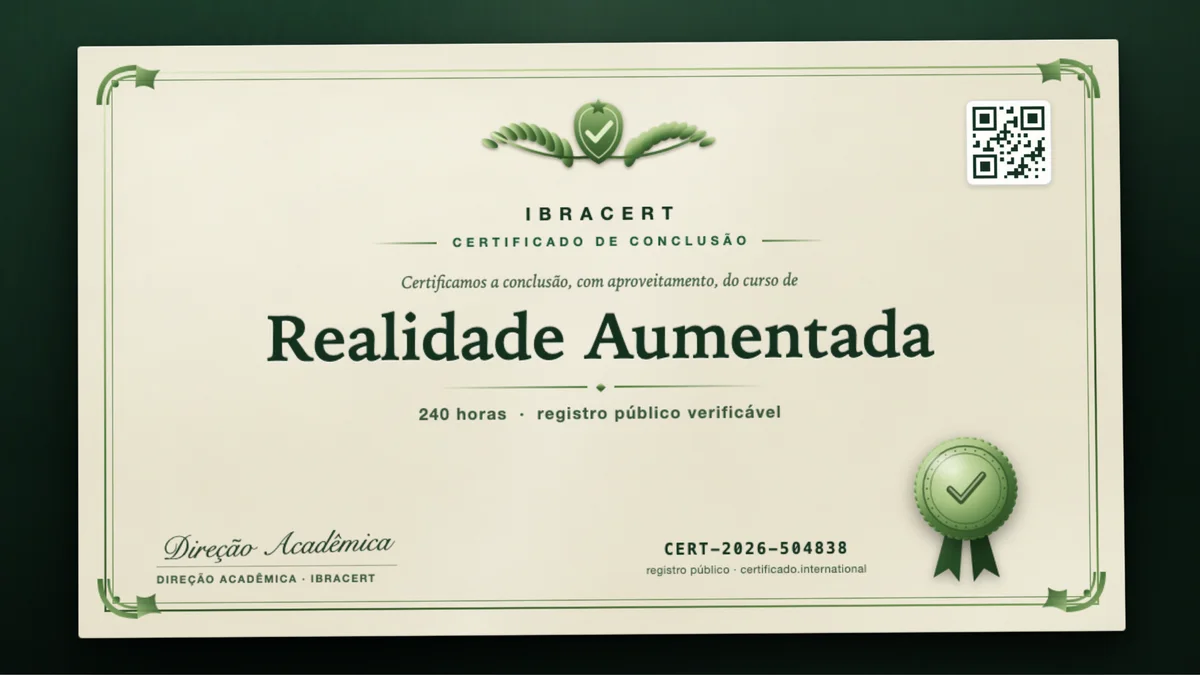 Capa do curso Realidade Aumentada