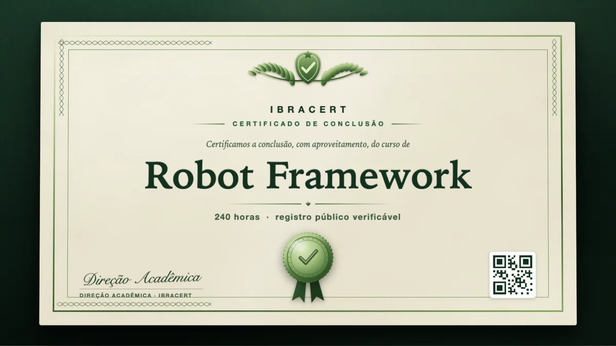 Capa do curso Robot Framework