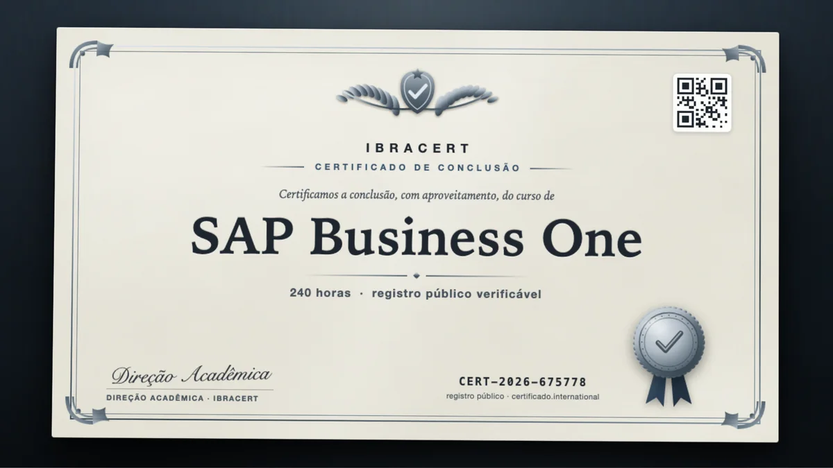 Capa do curso SAP Business One
