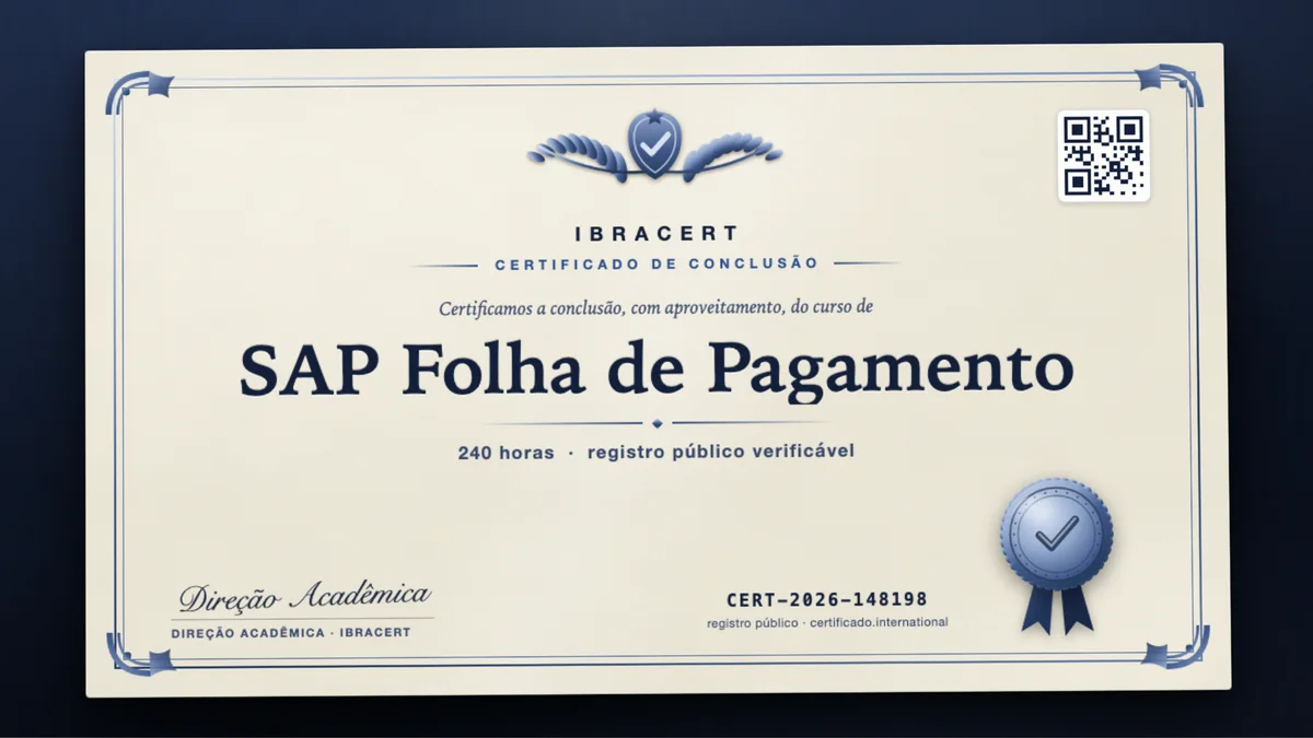 Capa do curso SAP Folha de Pagamento