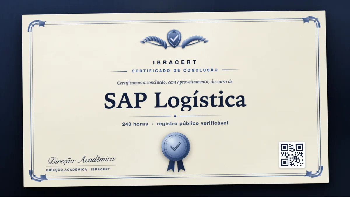 Capa do curso SAP Logística