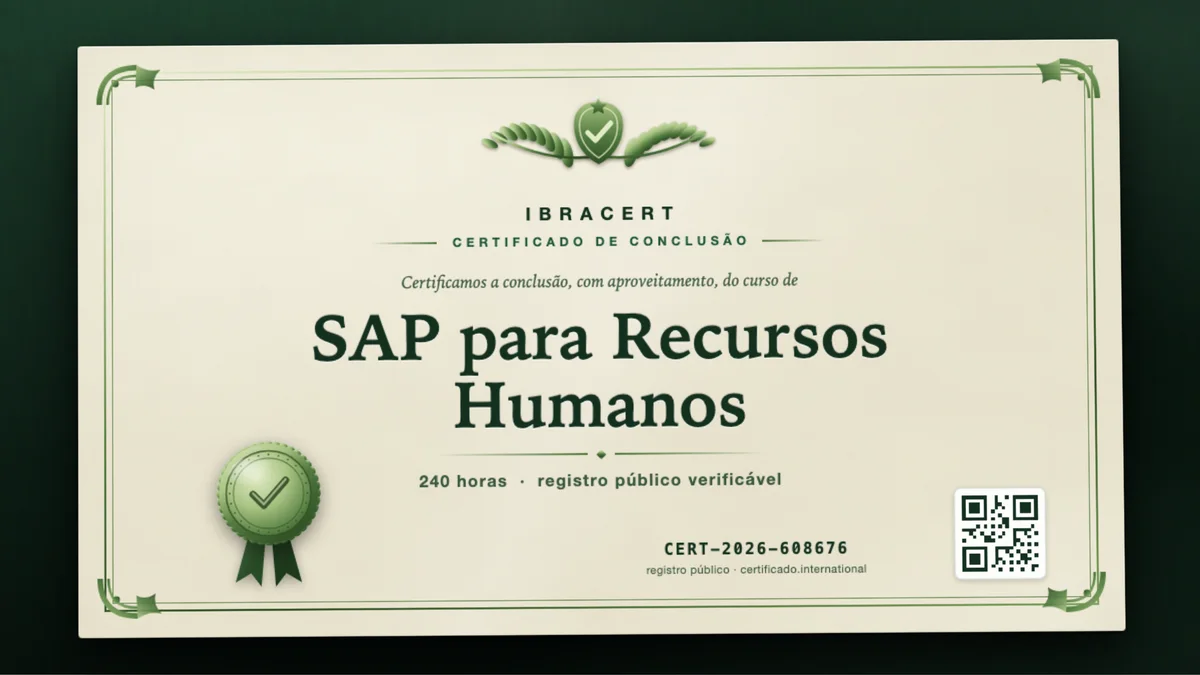 Capa do curso SAP para Recursos Humanos