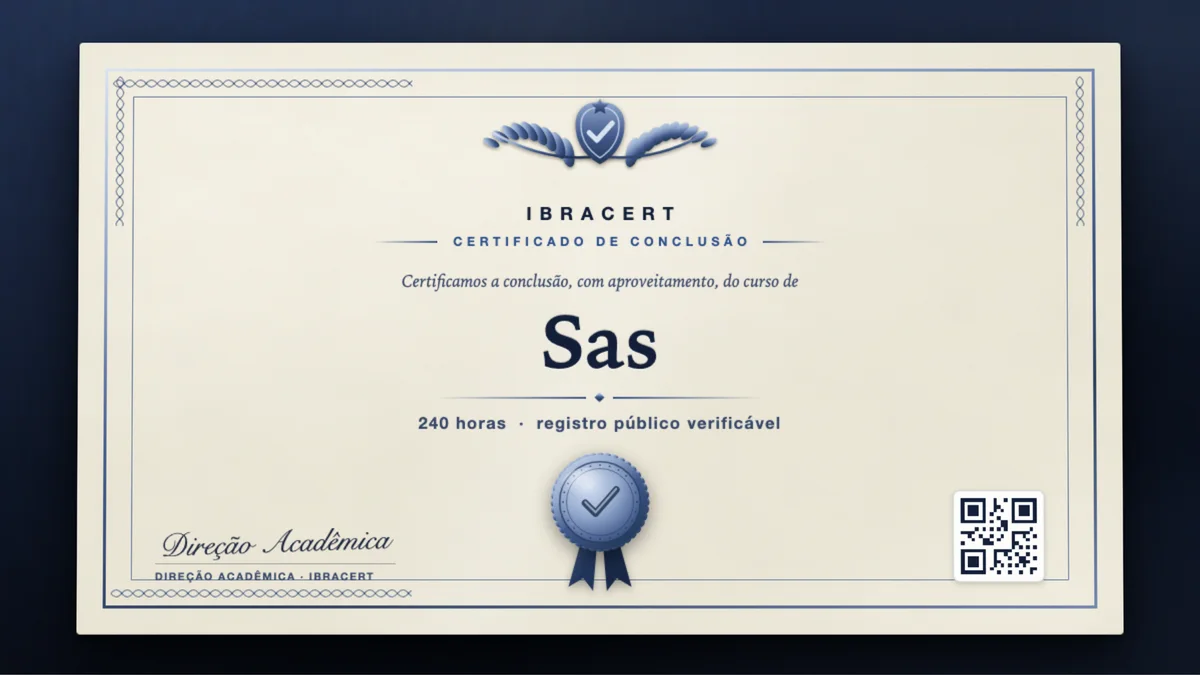 Capa do curso Sas