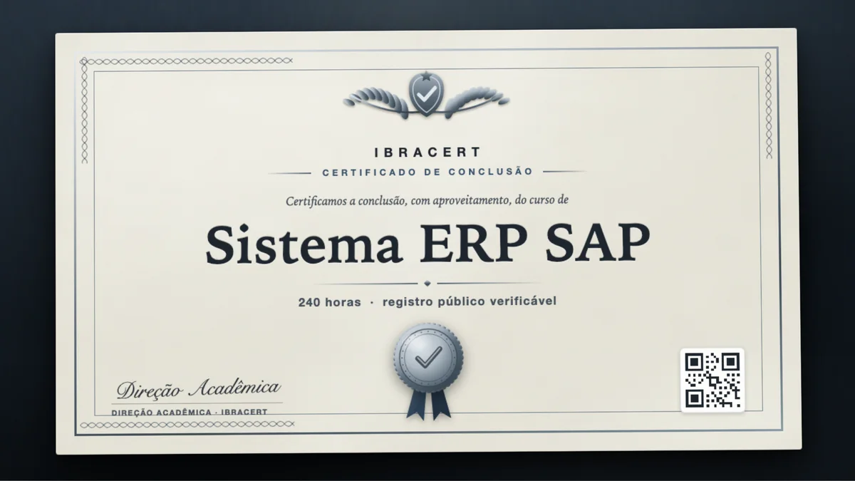 Capa do curso Sistema ERP SAP