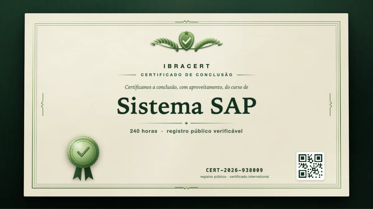 Capa do curso Sistema SAP