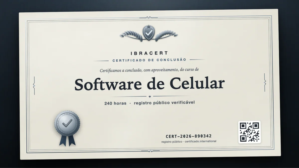 Capa do curso Software de Celular