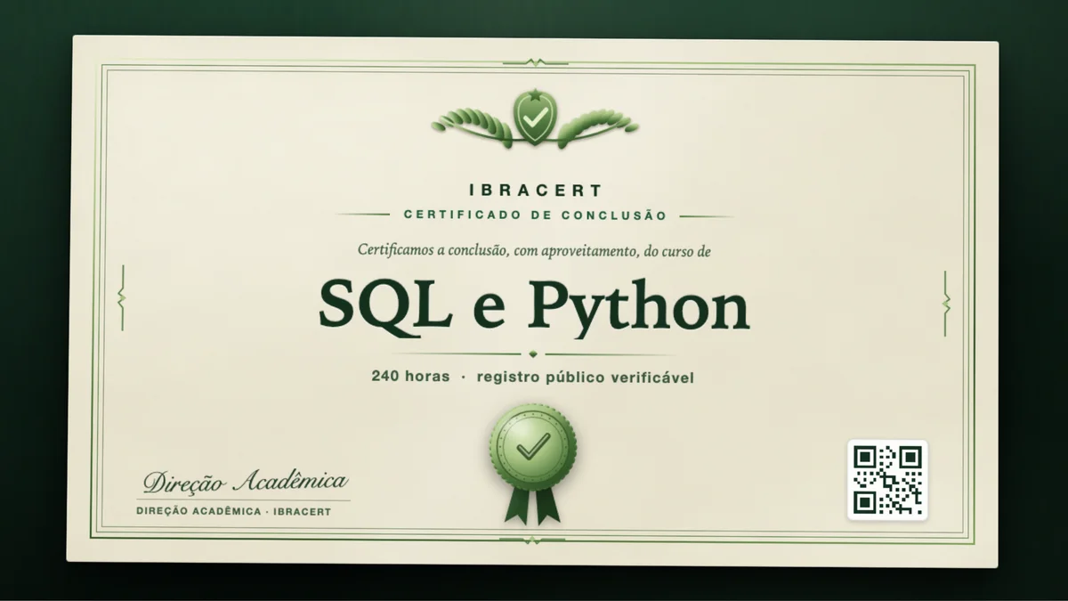 Capa do curso SQL e Python