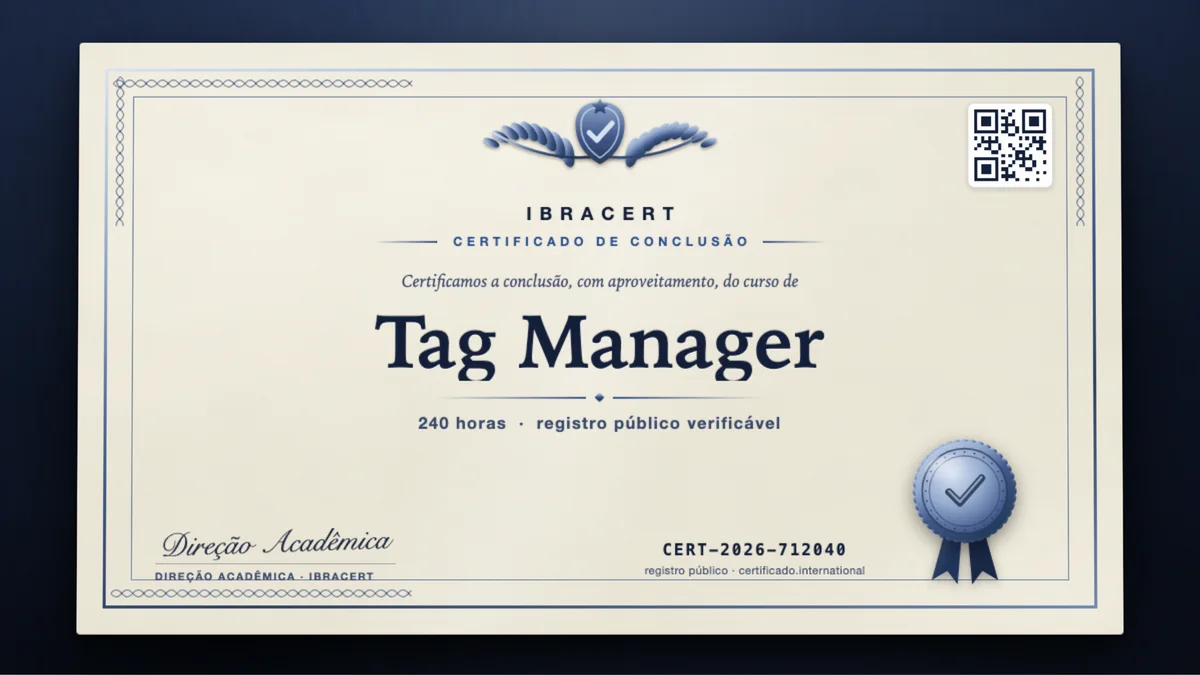 Capa do curso Tag Manager