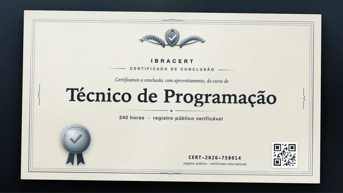 Capa do curso Técnico de Programação