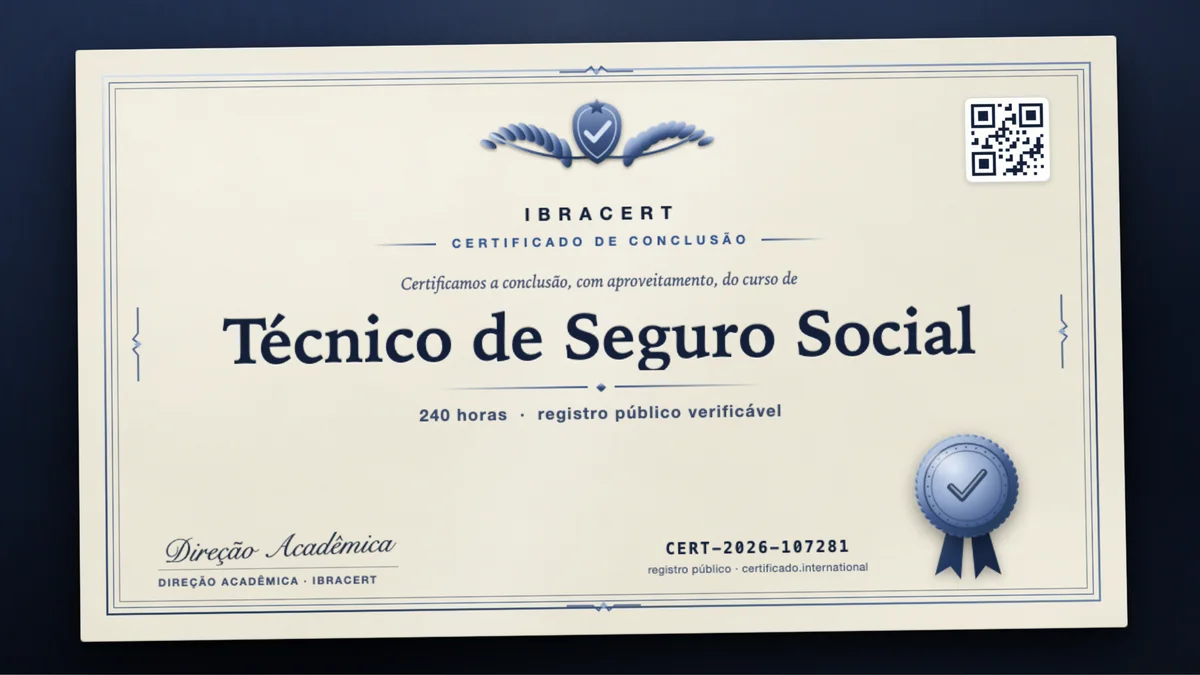 Capa do curso Técnico de Seguro Social