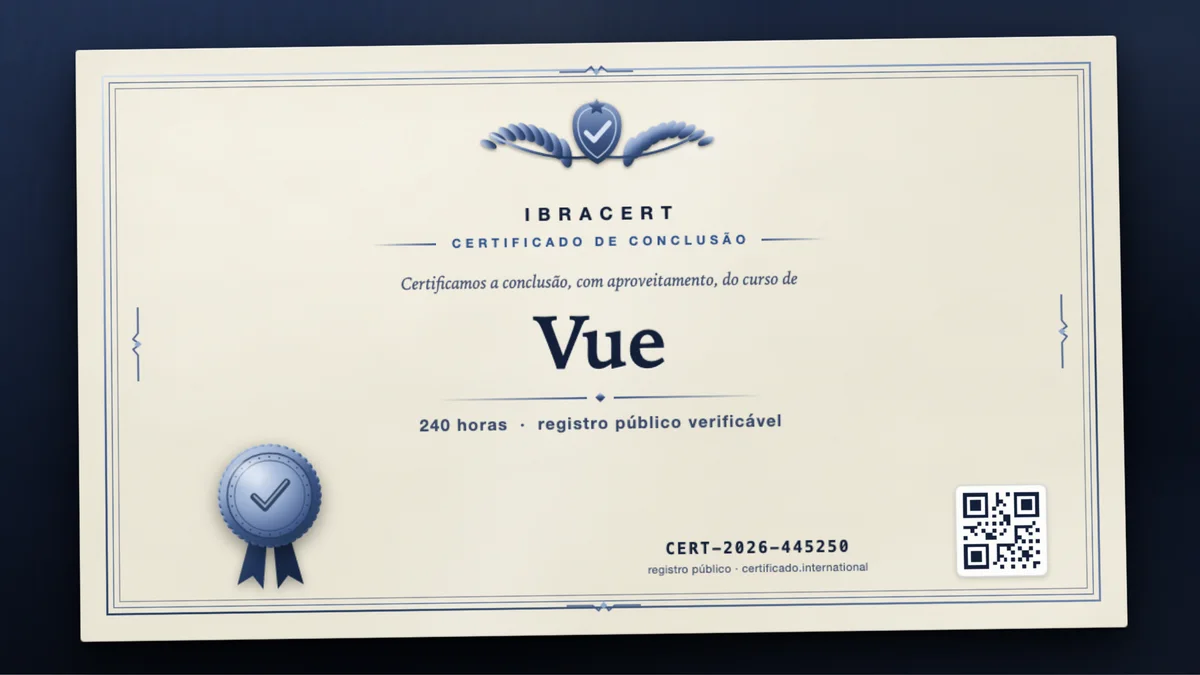 Capa do curso Vue