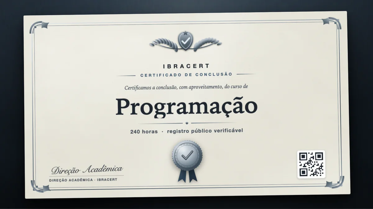 Capa do curso Programação