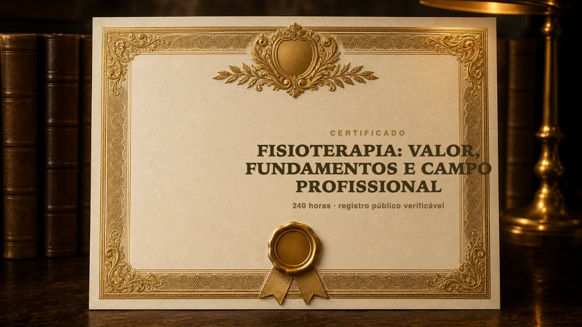 Capa do curso Fisioterapia: Valor, Fundamentos e Campo Profissional