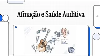 Prévia animada da videoaula "Afinação relacional por harmônicos" do curso de Violão