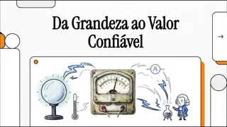 Prévia animada da videoaula "Da grandeza a medição confiável" do curso de Elétrica
