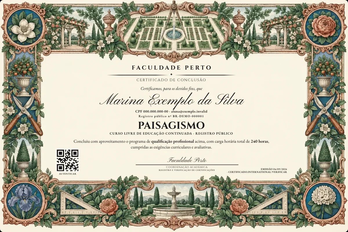 Certificado de Paisagismo