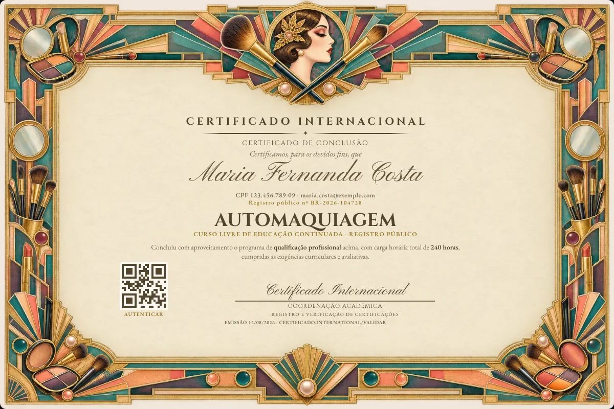 Certificado de Automaquiagem
