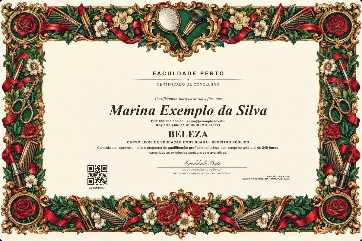 Certificado de Beleza