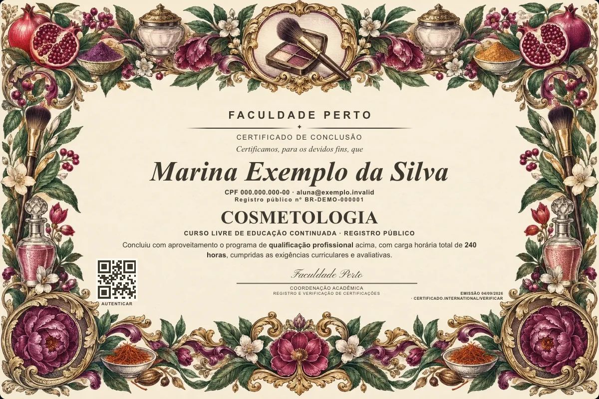 Certificado de Cosmetologia