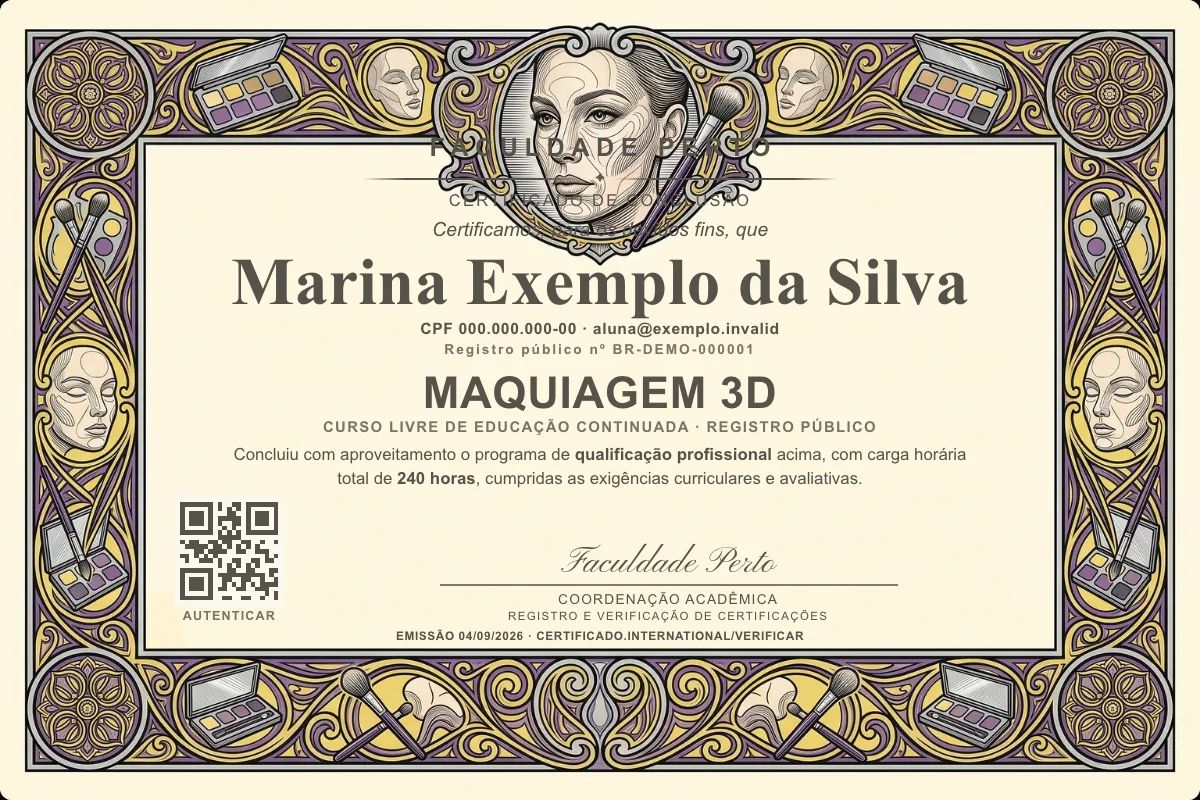 Certificado de Maquiagem 3D