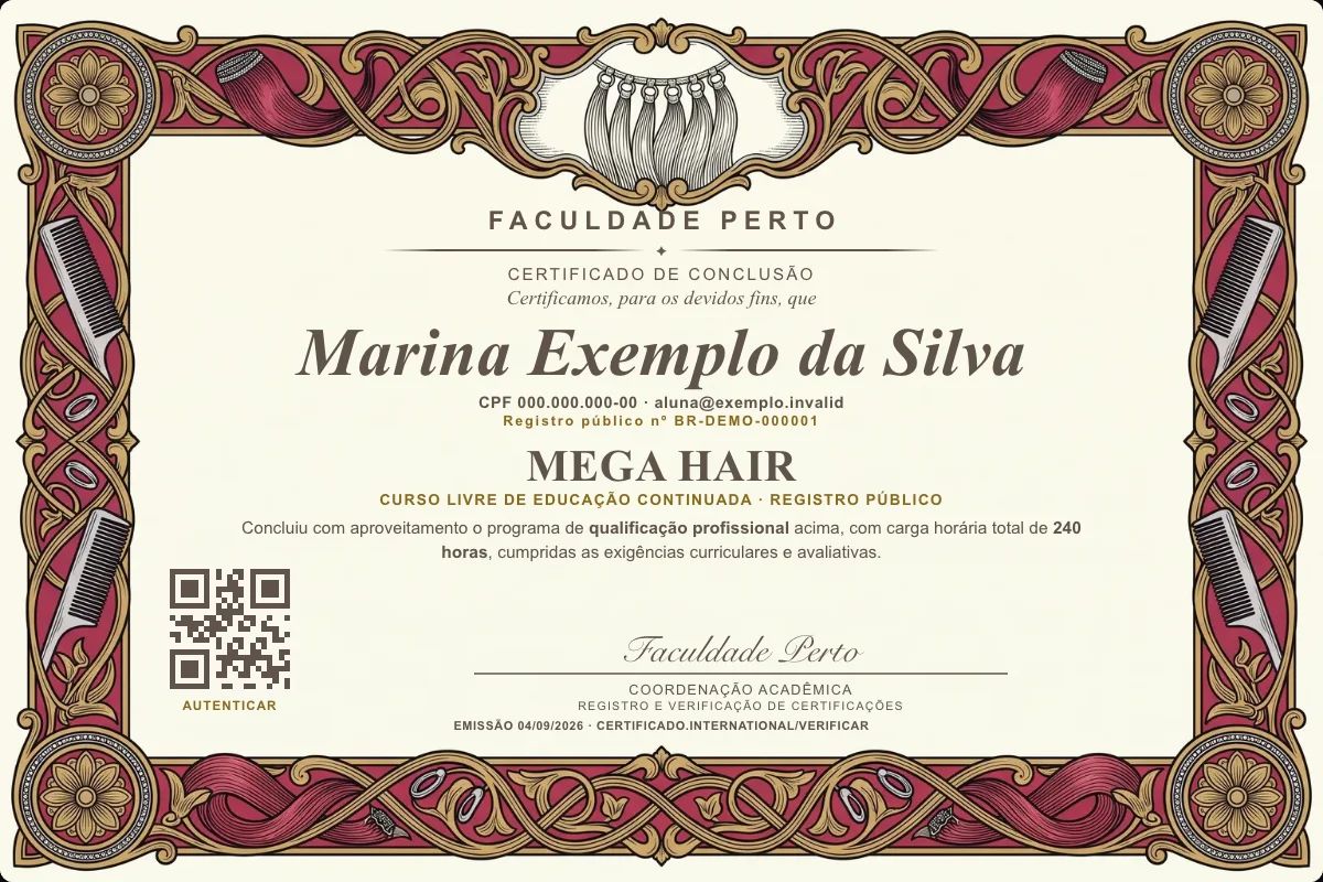Certificado de Mega Hair