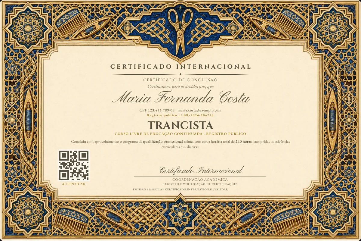 Certificado de Trancista