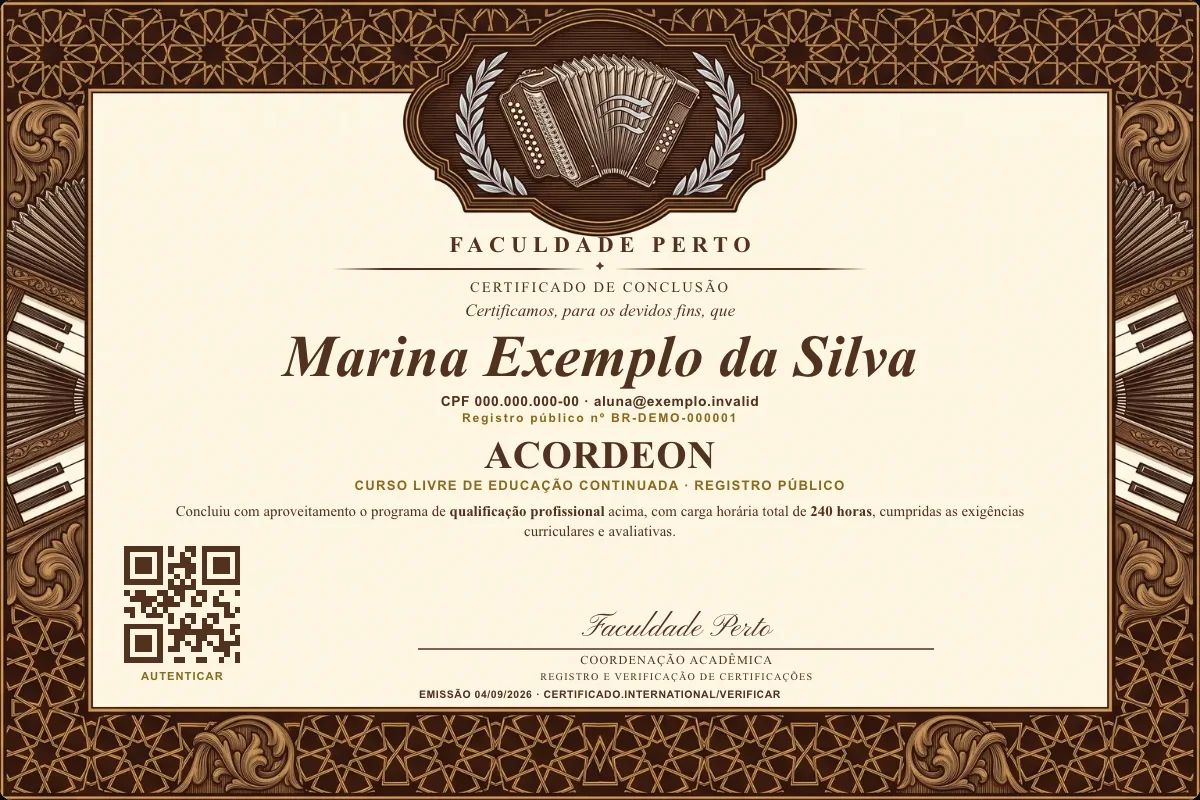 Certificado de Acordeon