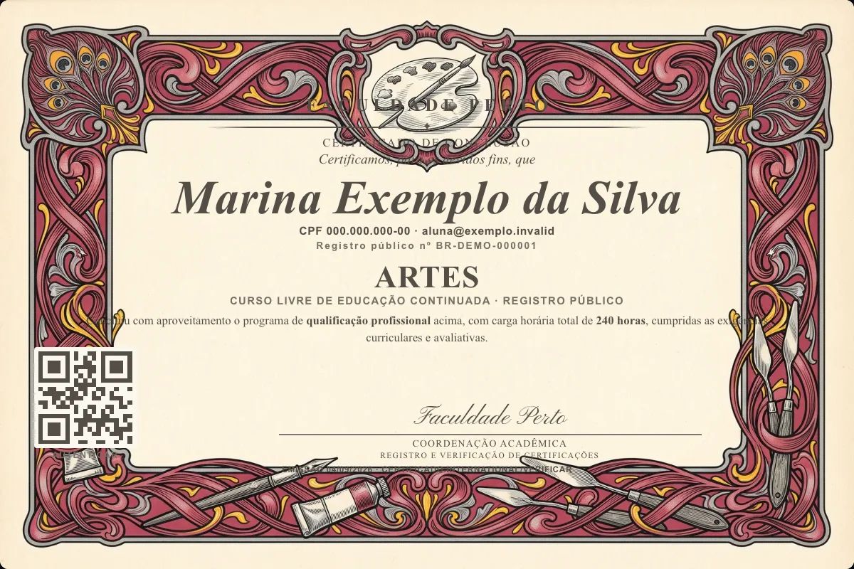 Certificado de Artes