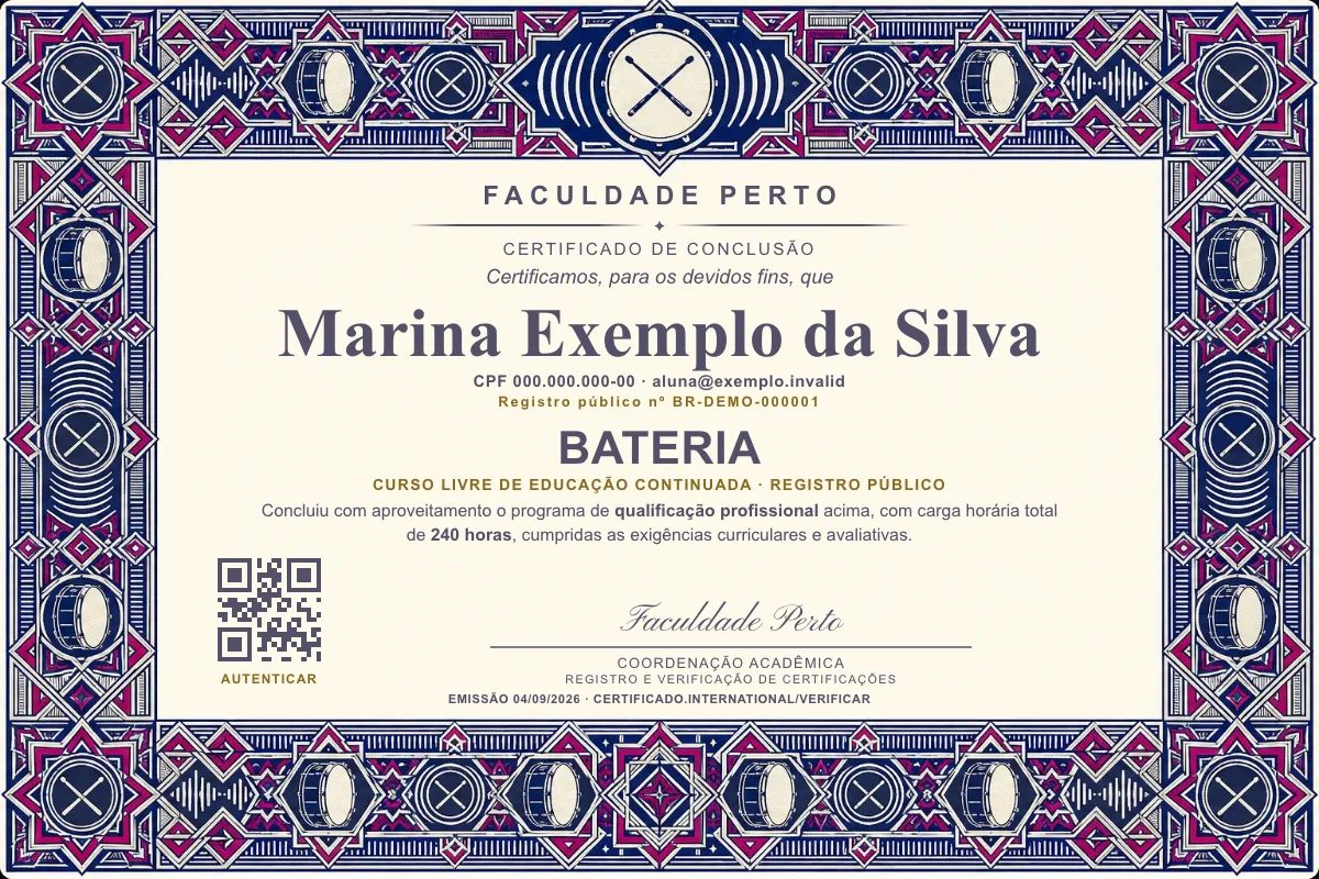 Certificado de Bateria