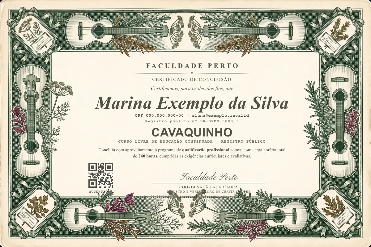 Certificado de Cavaquinho