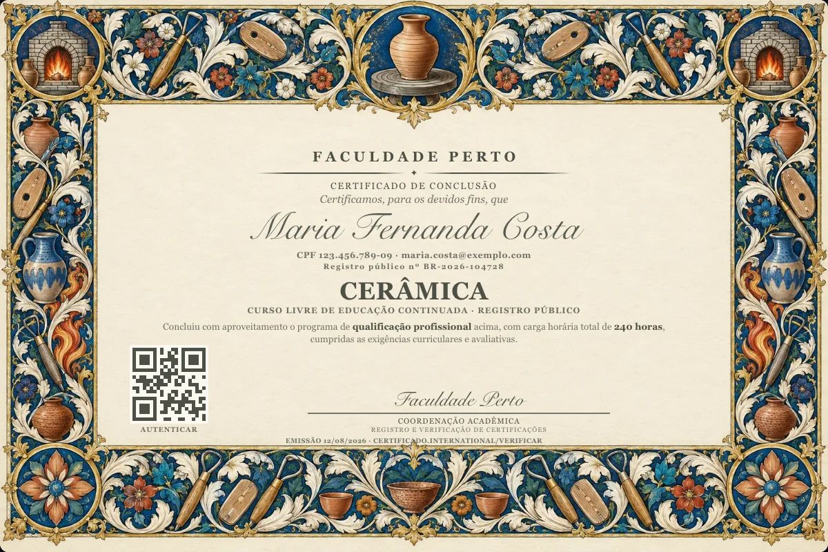 Certificado de Cerâmica