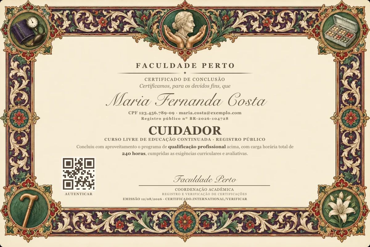 Certificado de Cuidador