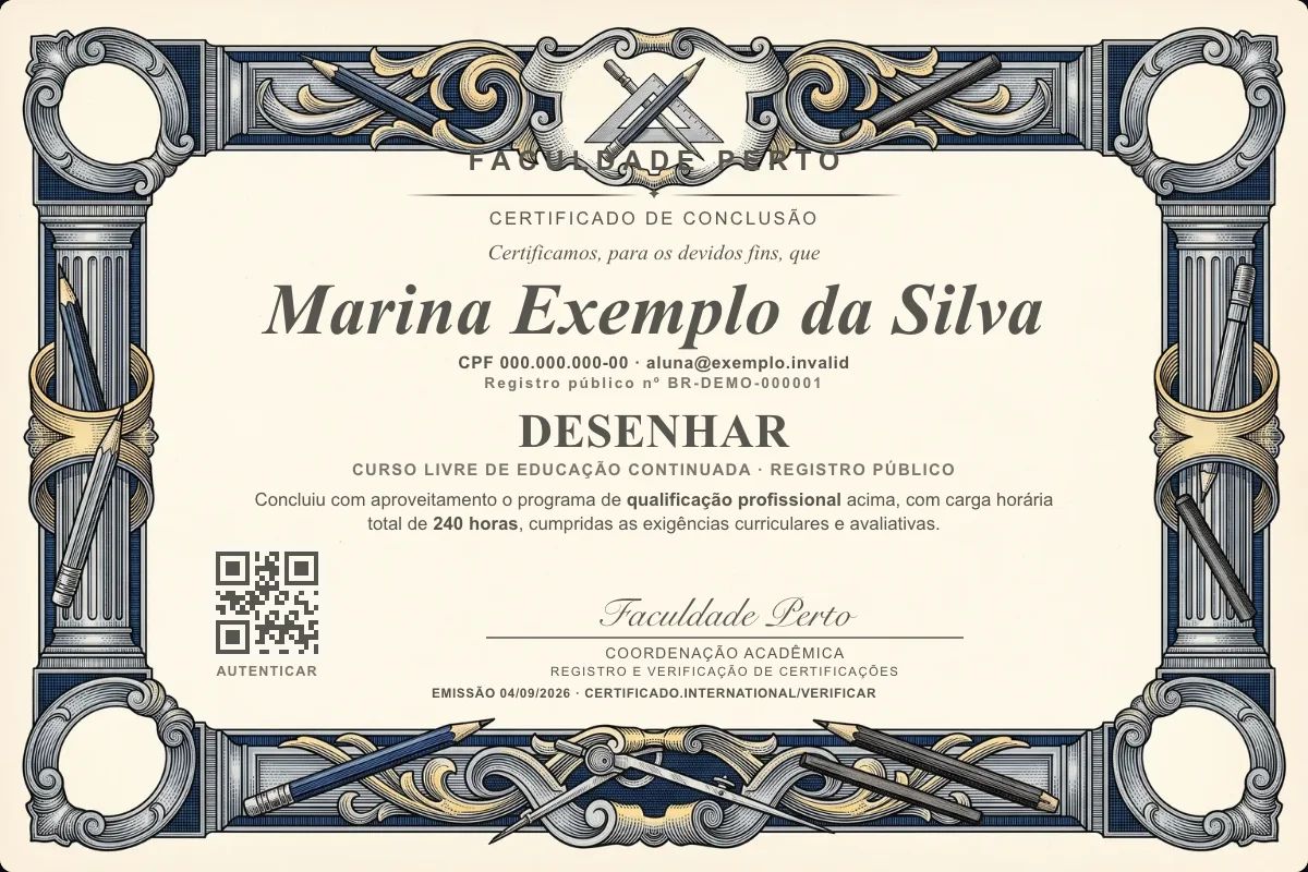 Certificado de Desenhar