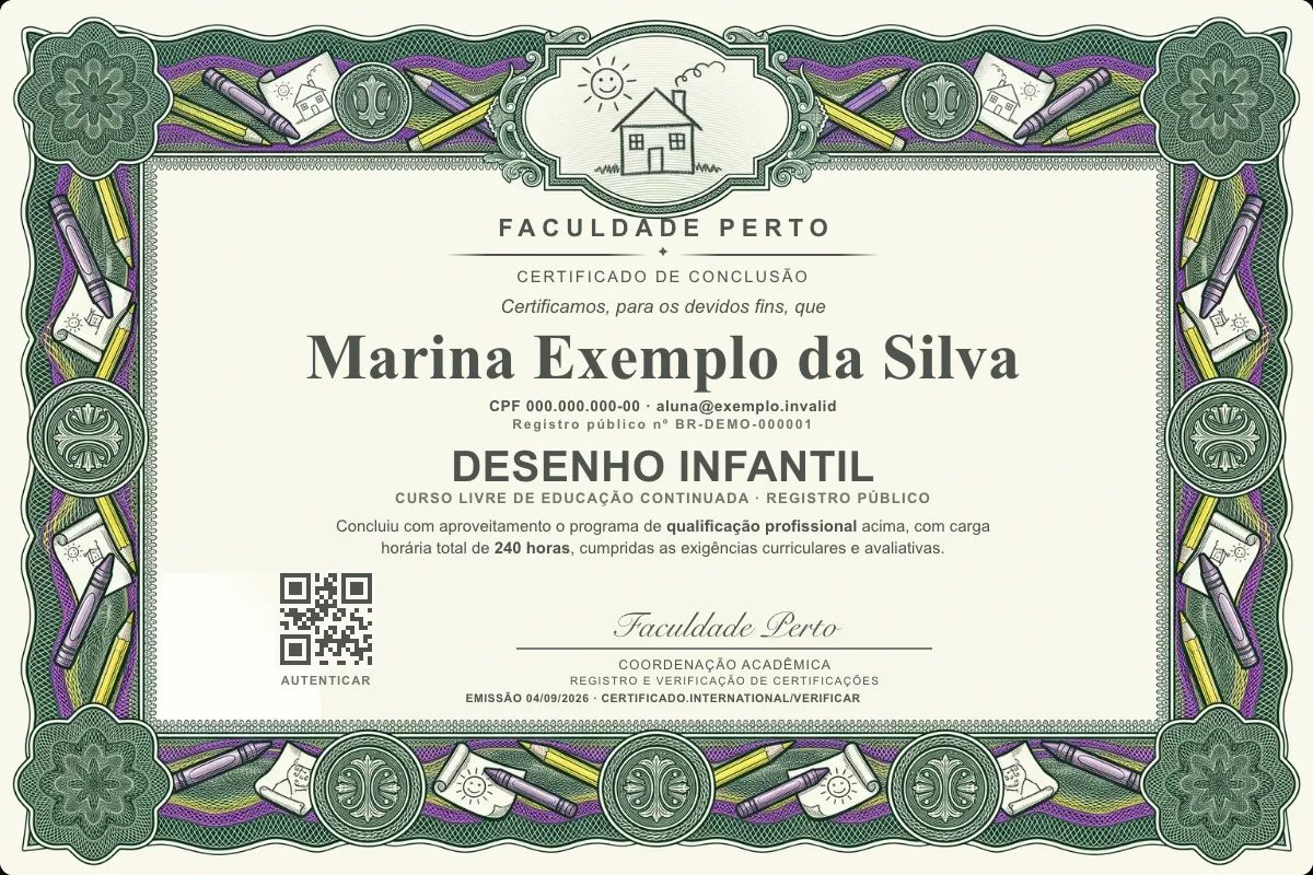 Certificado de Desenho Infantil