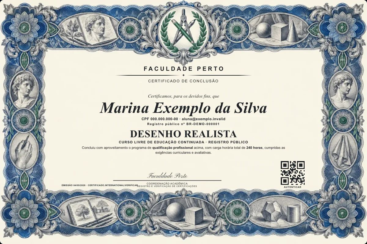Certificado de Desenho Realista
